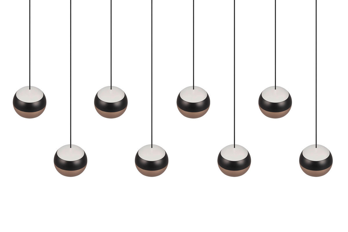 LED-PENDELLEUCHTE Orbit 150/13/200 cm   - Schwarz, Design, Metall (150/13/200cm) - Trio Leuchten