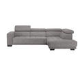 ECKSOFA in Mikrofaser Hellgrau  - Hellgrau/Schwarz, Design, Textil/Metall (301/207cm) - Xora