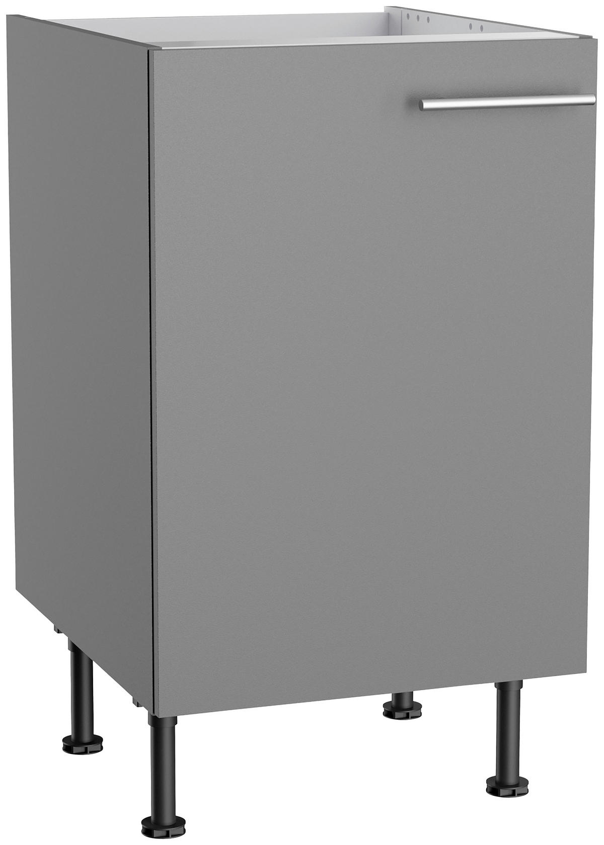 ECKKÜCHE 200/270 cm  in Grau  - Edelstahlfarben/Anthrazit, Basics, Holzwerkstoff/Metall (200/270cm) - Optifit