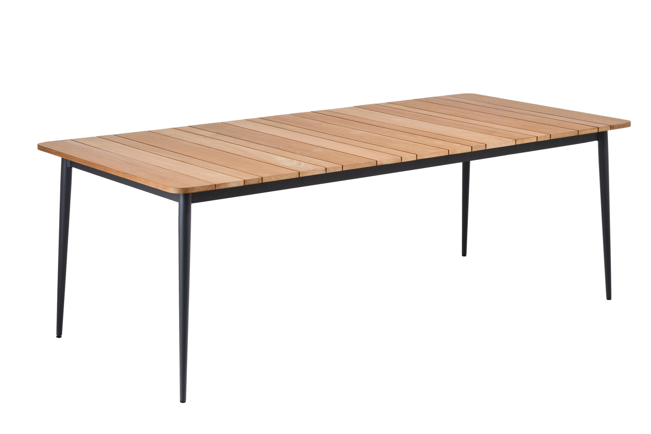 GARTENTISCH Holz Teakfarben rechteckig  - Anthrazit/Teakfarben, Design, Holz/Metall (220/95/76cm)