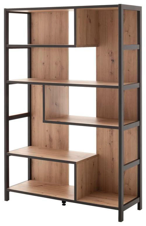 REGAL Anthrazit, Eichefarben - Eichefarben/Anthrazit, Design, Holzwerkstoff (116/175/40cm) - Carryhome