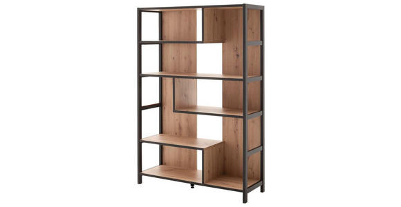 REGAL Anthrazit, Eichefarben - Eichefarben/Anthrazit, Design, Holzwerkstoff (116/175/40cm) - Carryhome