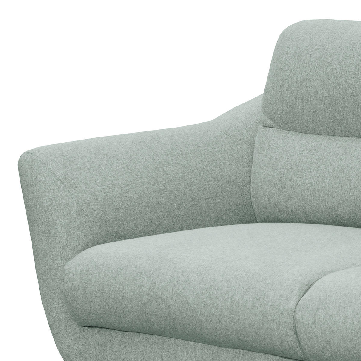 3-SITZER-SOFA Webstoff Hellblau  - Schwarz/Hellblau, Design, Holz/Textil (209/87/88cm) - Livetastic