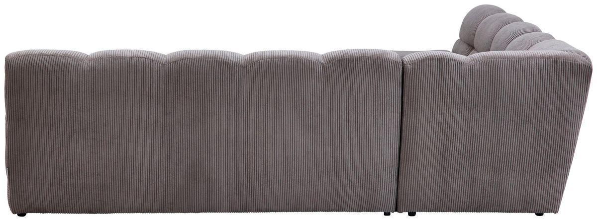 ECKSOFA Braun Cord Rücken echt  - Schwarz/Braun, KONVENTIONELL, Kunststoff/Textil (195/265cm) - Tom Tailor