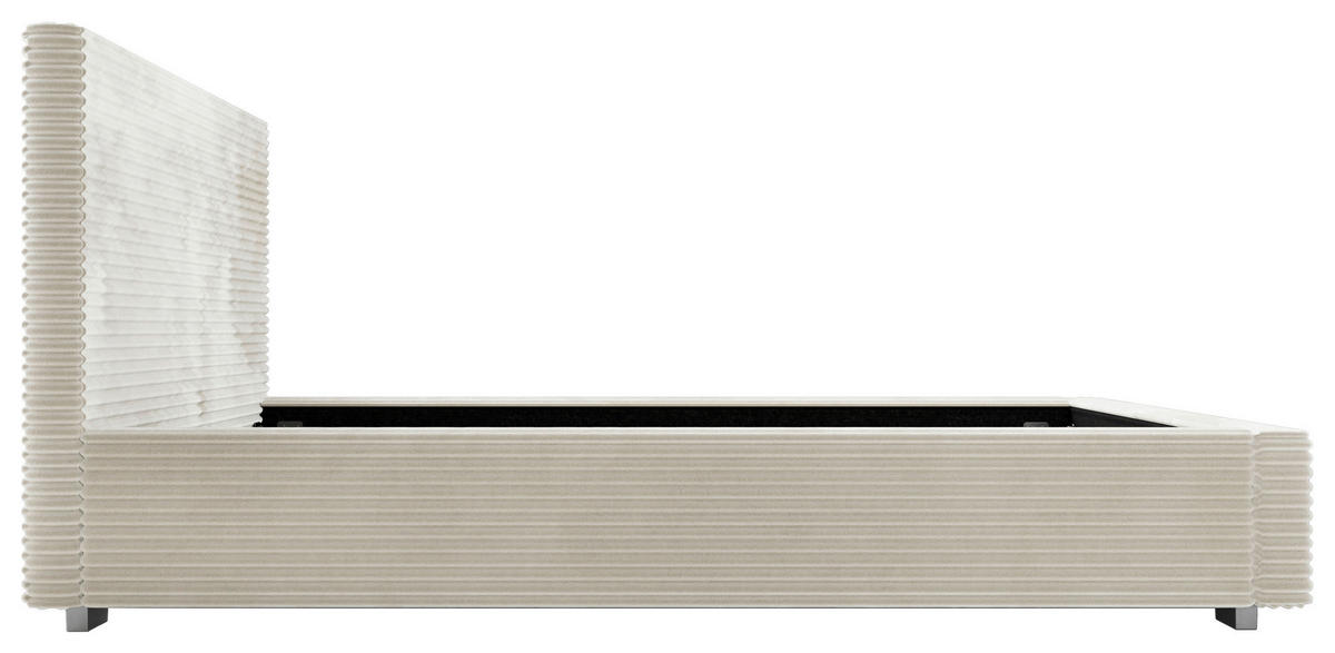 POLSTERBETT Lattenrost, Bettkasten 180/200 cm  in Beige  - Beige/Schwarz, Design, Holz/Kunststoff (180/200cm) - Boxxx
