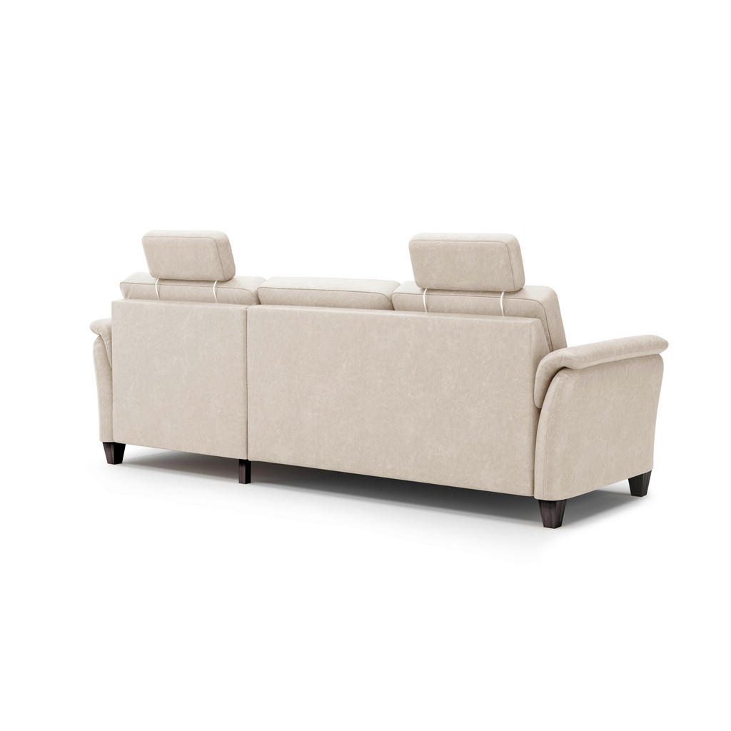 Thumbnail - Sit & More Ecksofa Palmera V, Beige, Textil, Buche, 4,5-Sitzer, Ottomane rechts, L-Form, 244x163 cm, Goldenes M, Oeko-Te...