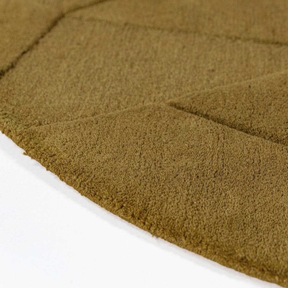 WOLLTEPPICH 160/160 cm Wiggle Goldfarben rund  - Goldfarben, Basics, Textil (160/160cm) - Flair Rugs