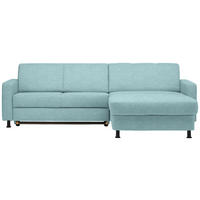 ECKSOFA in Webstoff Türkis  - Türkis/Schwarz, Design, Kunststoff/Textil (257/165cm) - Xora