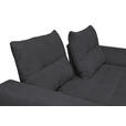 BIGSOFA  in Cord Anthrazit  - Anthrazit/Schwarz, KONVENTIONELL, Textil/Metall (246/100/116cm) - Carryhome