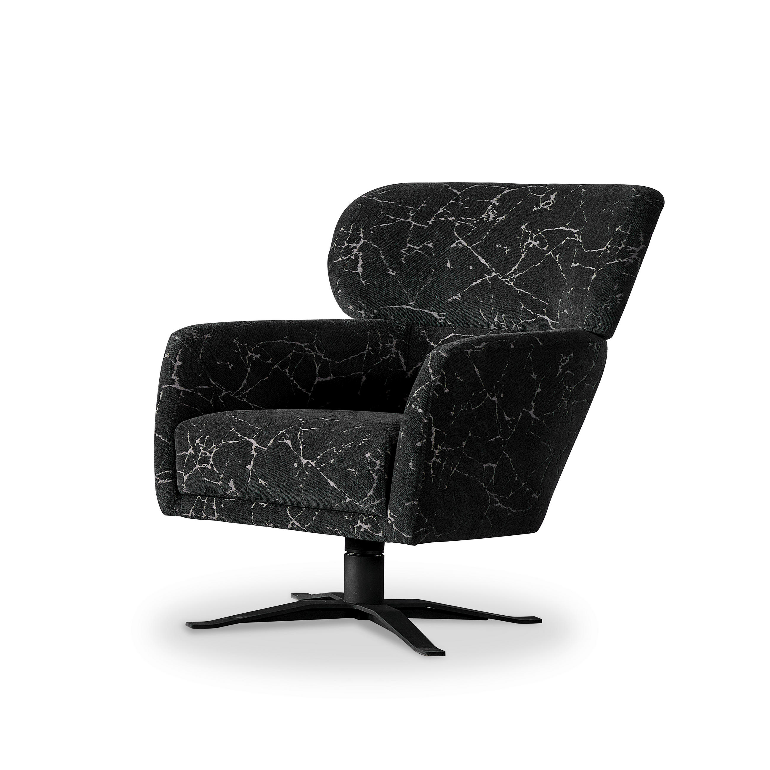 SESSEL in Leinenoptik Anthrazit  - Anthrazit/Schwarz, Design, Textil/Metall (78/86/90cm) - Livetastic
