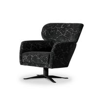 SESSEL in Leinenoptik Anthrazit  - Anthrazit/Schwarz, Design, Textil/Metall (78/86/90cm) - Livetastic