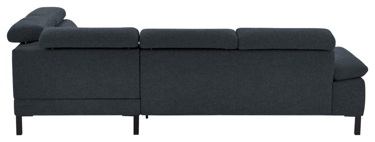 ECKSOFA in Flachgewebe Anthrazit  272/217 cm  - Anthrazit/Schwarz, Design, Holzwerkstoff/Textil (272/217cm) - Pure Home Comfort