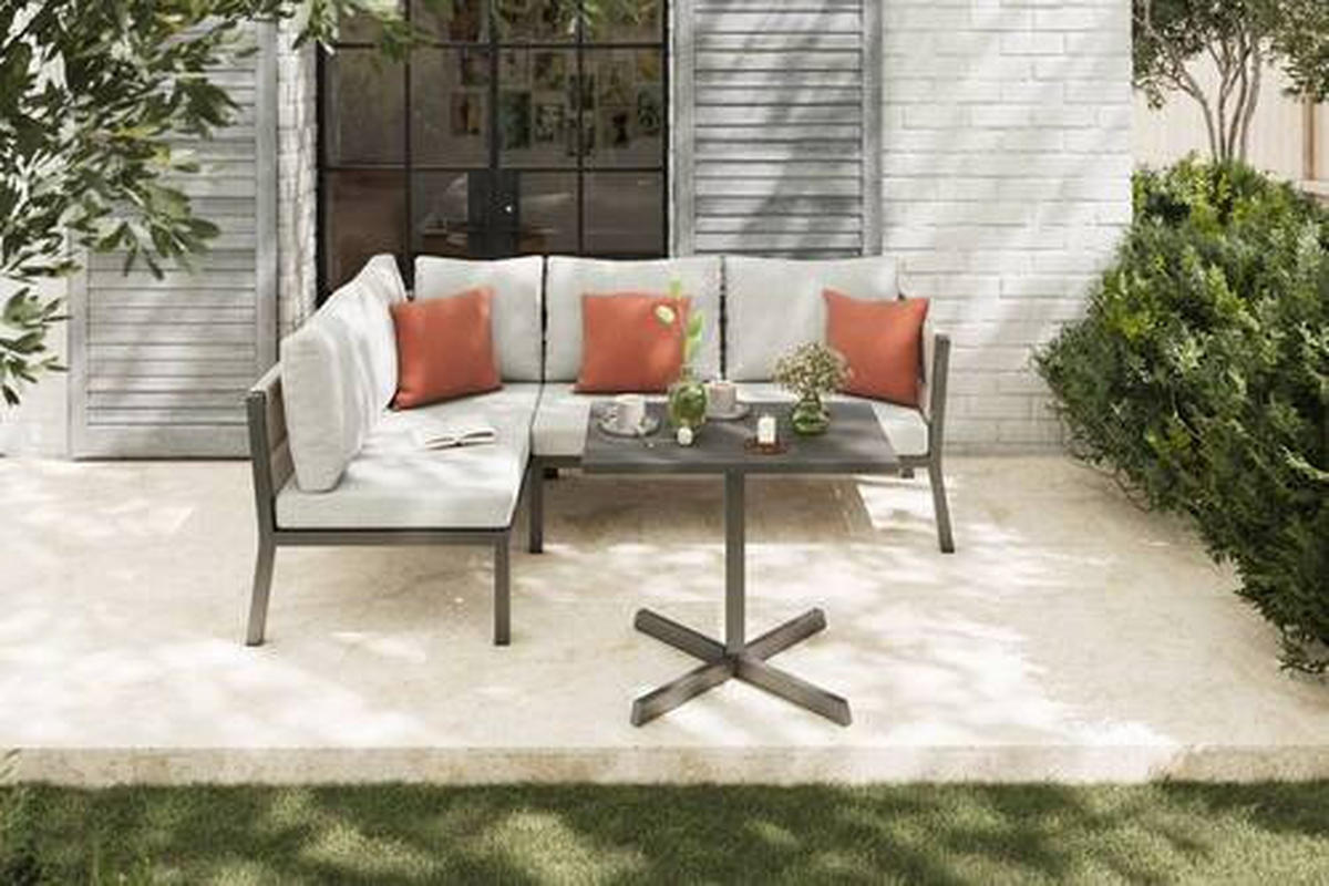 KERTI ASZTAL 80/80/74 cm   - antracit, Modern, fém (80/80/74cm) - Ambia Garden