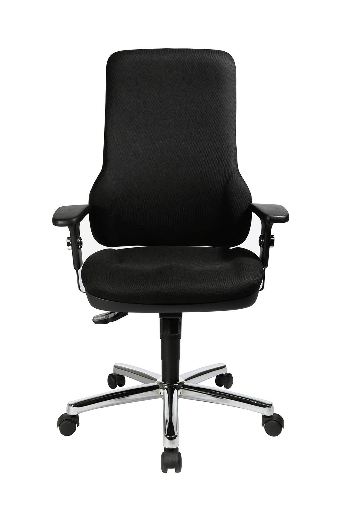 OTOČNÁ ŽIDLE, tkaná látka, černá - černá, Konvenční, textil/plast (80/121/60cm) - Topstar