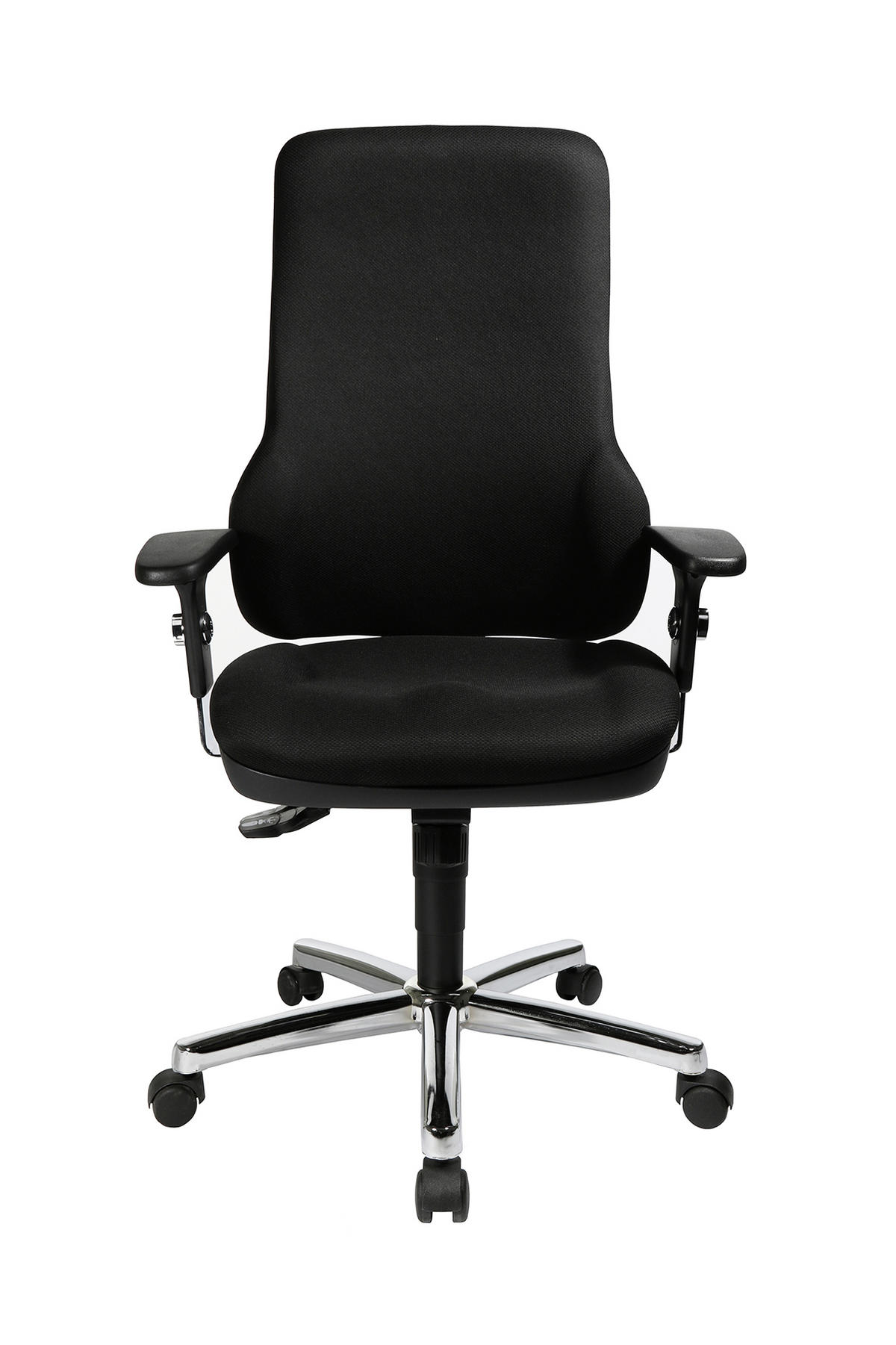 OTOČNÁ STOLIČKA, tkaná textília, čierna - čierna, Konventionell, textil/plast (80/121/60cm) - Topstar