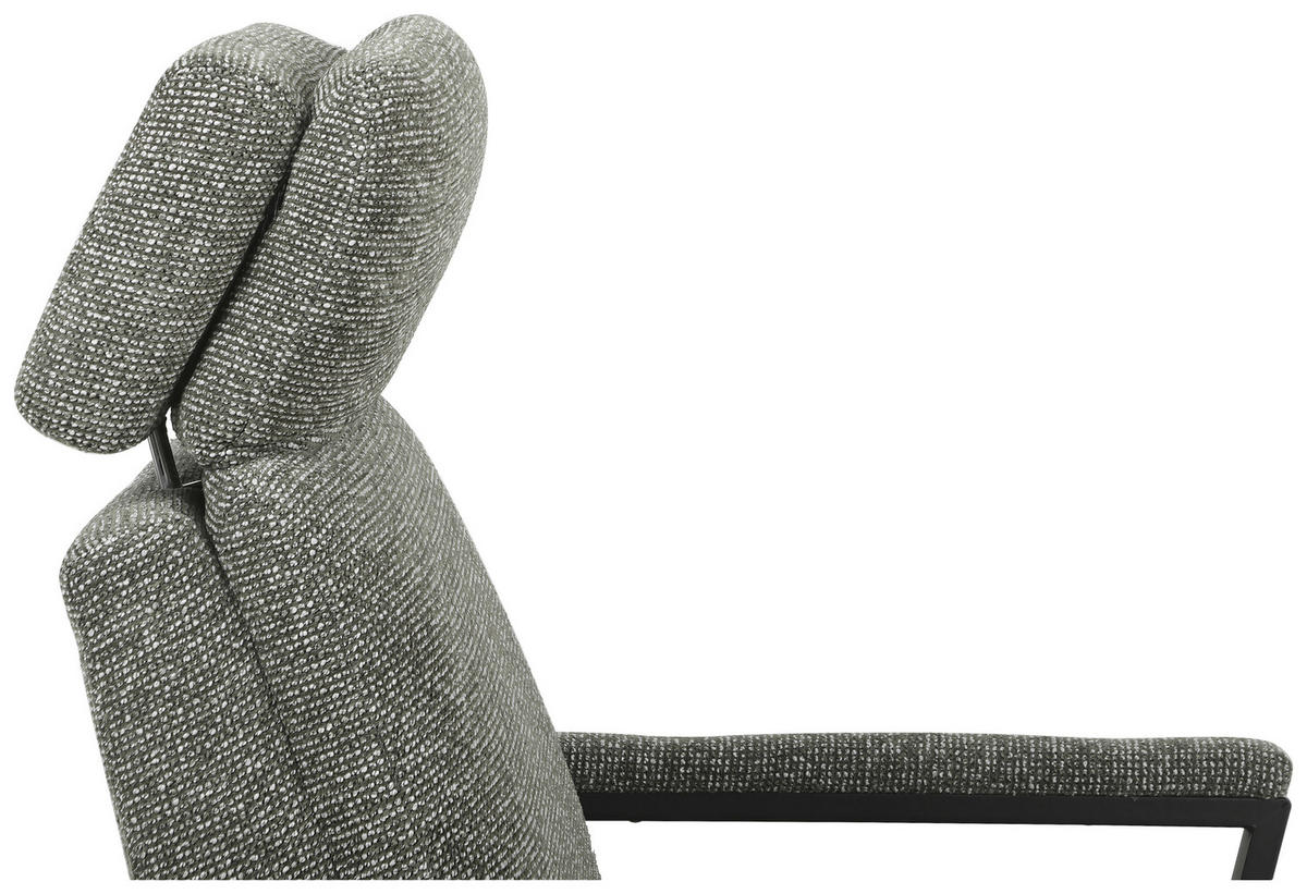 FOTEL - fekete/zöld, Basics, textil/fém (73/102/92cm) - Stylife