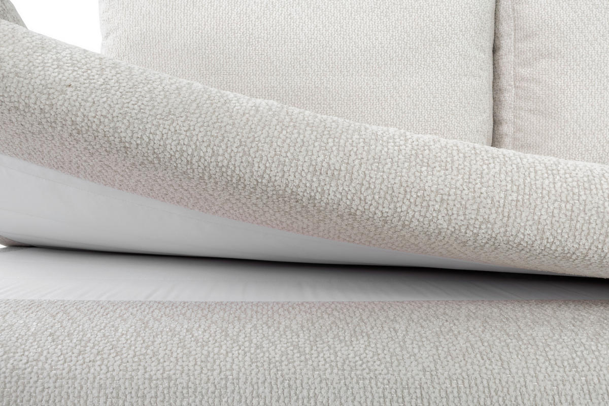 SCHLAFSOFA  mit Liegefunktion, Schlafen auf Sitzhöhe, Rücken echt Struktur Beige  - Beige/Schwarz, KONVENTIONELL, Kunststoff/Textil (195/93/83cm) - Carryhome