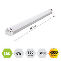 Aplică De Perete Pentru Baie  4,5/40,5/4,5 cm   - culoare crom, Basics, plastic (4,5/40,5/4,5cm)