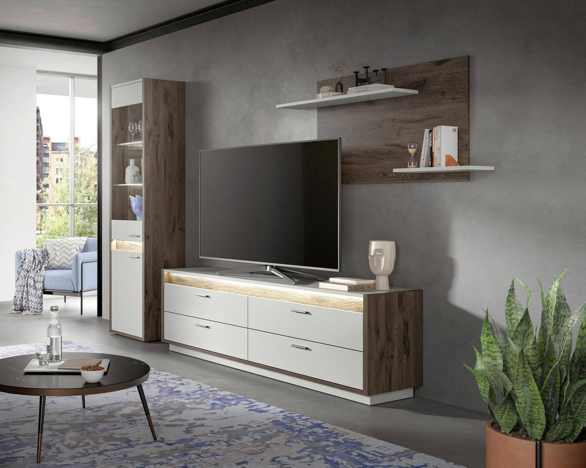 VITRINE  in   - Design, Glas/Holzwerkstoff (198/51/37cm) - MID.YOU