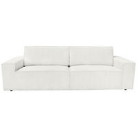 3-SITZER-SOFA Cord Creme  - Creme/Schwarz, KONVENTIONELL, Kunststoff/Textil (248/76/95cm) - Carryhome