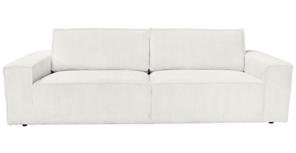 3-SITZER-SOFA Cord Creme  - Creme/Schwarz, KONVENTIONELL, Kunststoff/Textil (248/76/95cm) - Carryhome