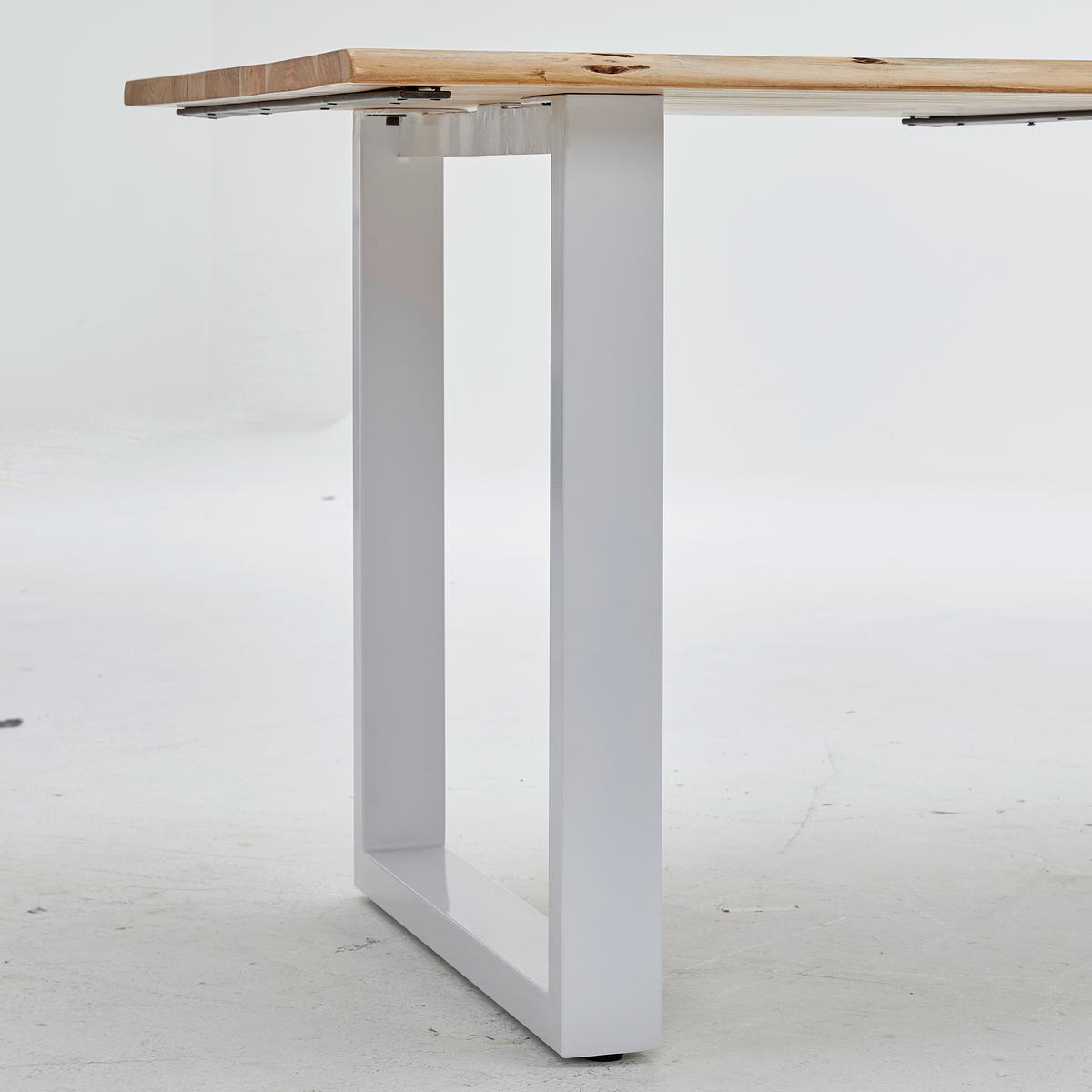 ÉTKEZŐASZTAL - akáciaszínű/fehér, Natur, fa/fém (160/90/76cm) - Livetastic