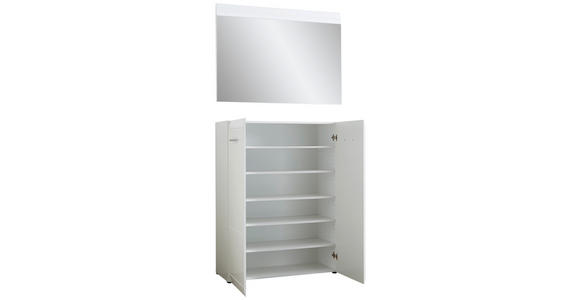 GARDEROBE 2-teilig in 90/200/39 cm - Weiß, Design, Holzwerkstoff (90/200/39cm) - Carryhome