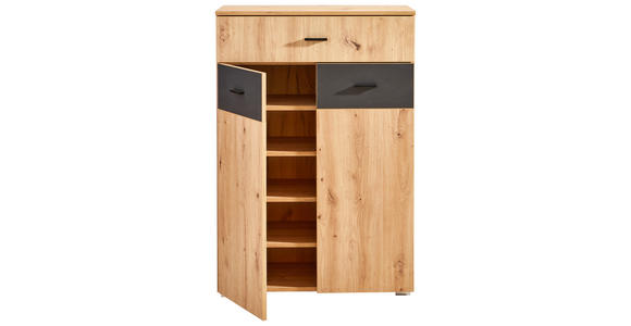 GARDEROBE 4-teilig  in 180/198/38 cm  - Anthrazit/Eiche Artisan, KONVENTIONELL, Holzwerkstoff (180/198/38cm) - Carryhome