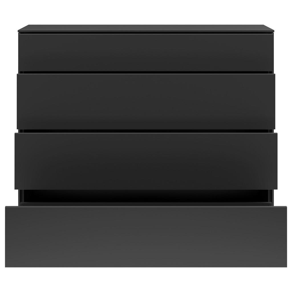 Thumbnail - SetOne by Musterring Sideboard Riverside, Schwarz, Holzwerkstoff, 4 Schubladen, 121x97x42 cm, DIN EN ISO 9001, Typenausw...