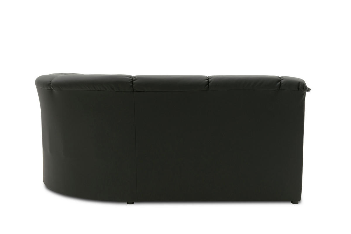ECKSOFA BERLIN FK Schwarz Lederlook  - Schwarz, KONVENTIONELL, Kunststoff/Textil (205/250cm) - MID.YOU