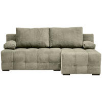 ECKSOFA Beige Chenille  - Beige/Schwarz, MODERN, Kunststoff/Textil (204/145cm) - home24
