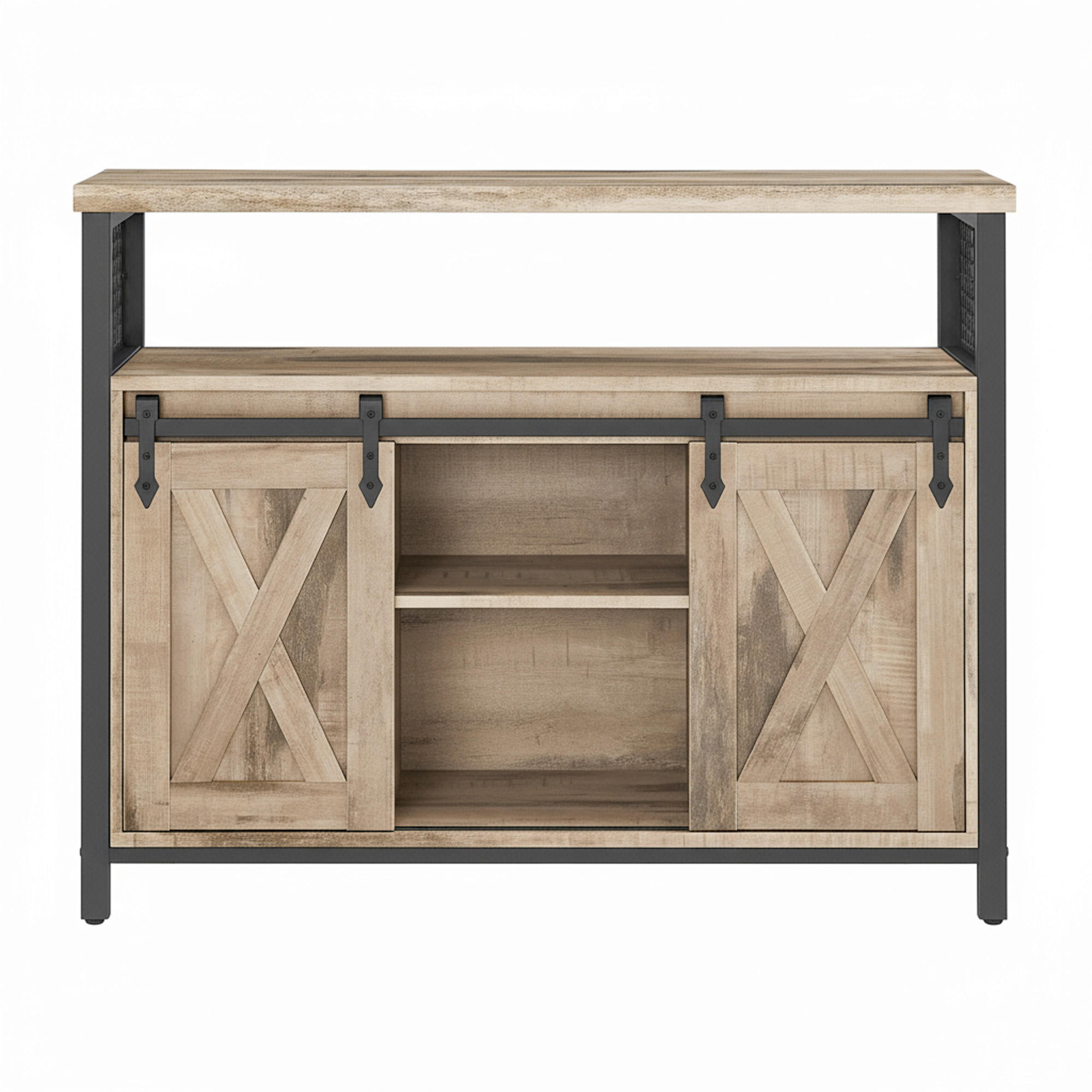 KOMMODE  in 100/80/33 cm  - Schwarz/Braun, Trend, Holzwerkstoff/Kunststoff (100/80/33cm) - Boxxx