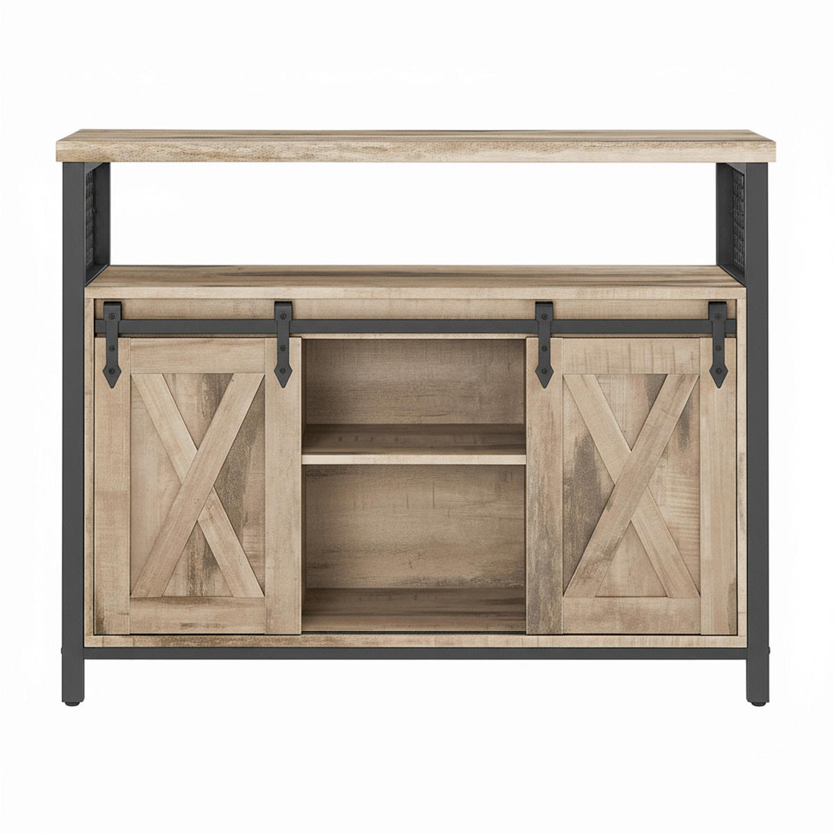 KOMMODE  in 100/80/33 cm  - Schwarz/Braun, Trend, Holzwerkstoff/Kunststoff (100/80/33cm) - Boxxx