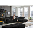 ECKSOFA  in Mikrofaser Anthrazit  301/207 cm  - Anthrazit/Schwarz, Design, Textil/Metall (301/207cm) - Xora
