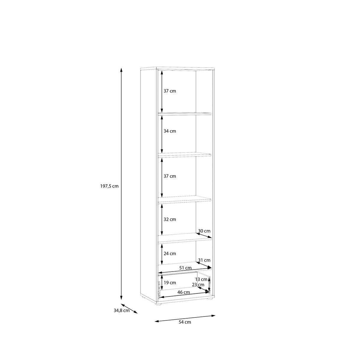 VITRINE  in Sandfarben  - Sandfarben/Schwarz, Design, Glas/Holzwerkstoff (54/197,5/34,8cm)