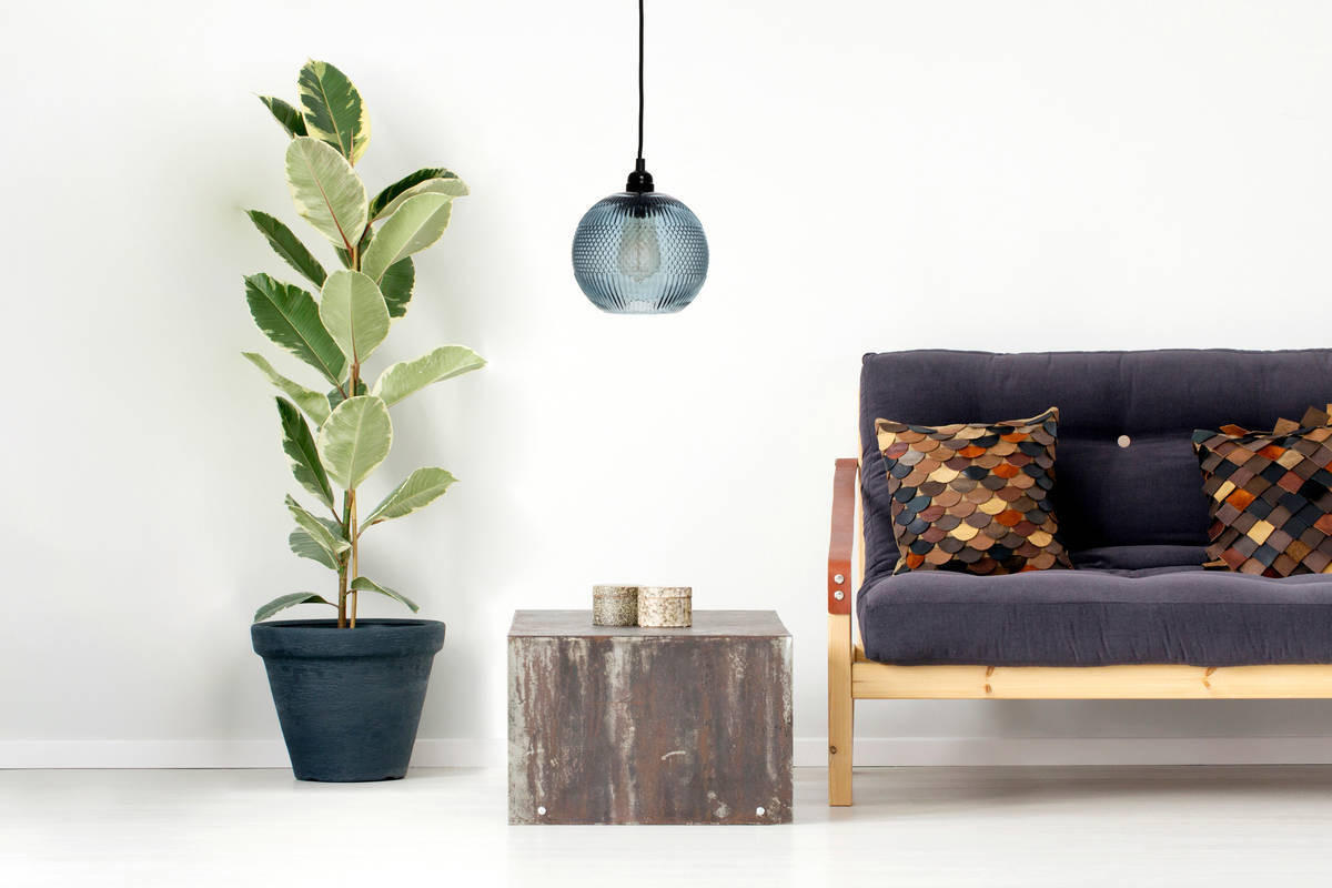 ZÁVESNÉ SVIETIDLO,  19/21/19 cm - modrá, Trend, sklo (19/21/19cm) - P & B