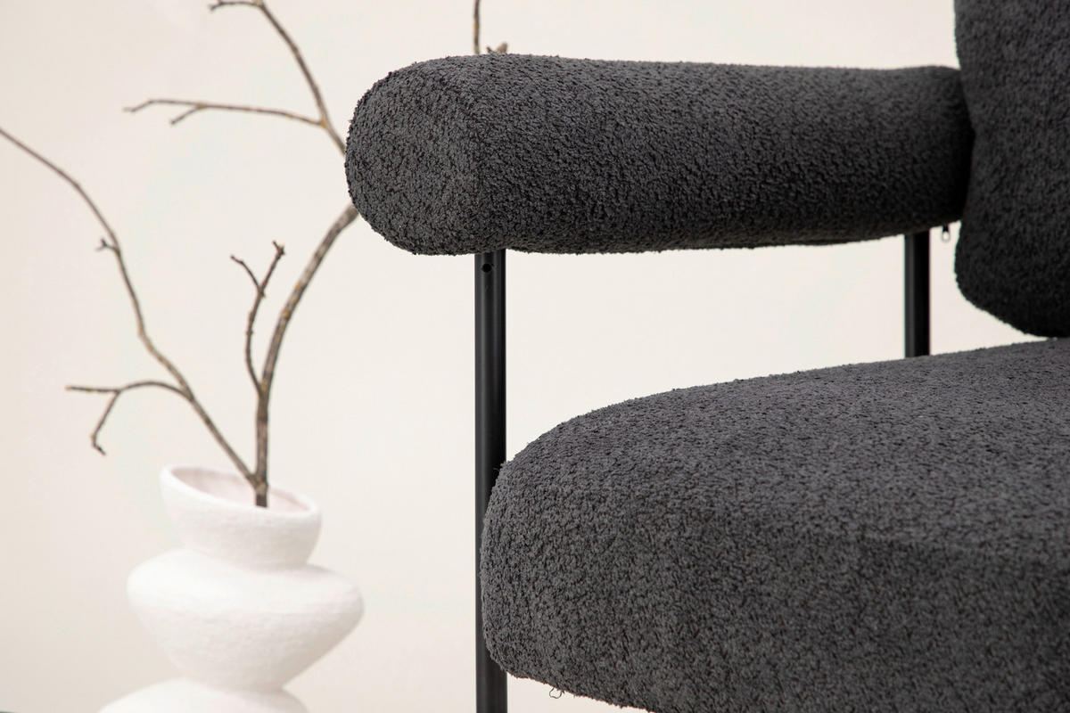 SESSEL in  - Schwarz, Design, Kunststoff/Textil (95/83/87cm) - Livetastic