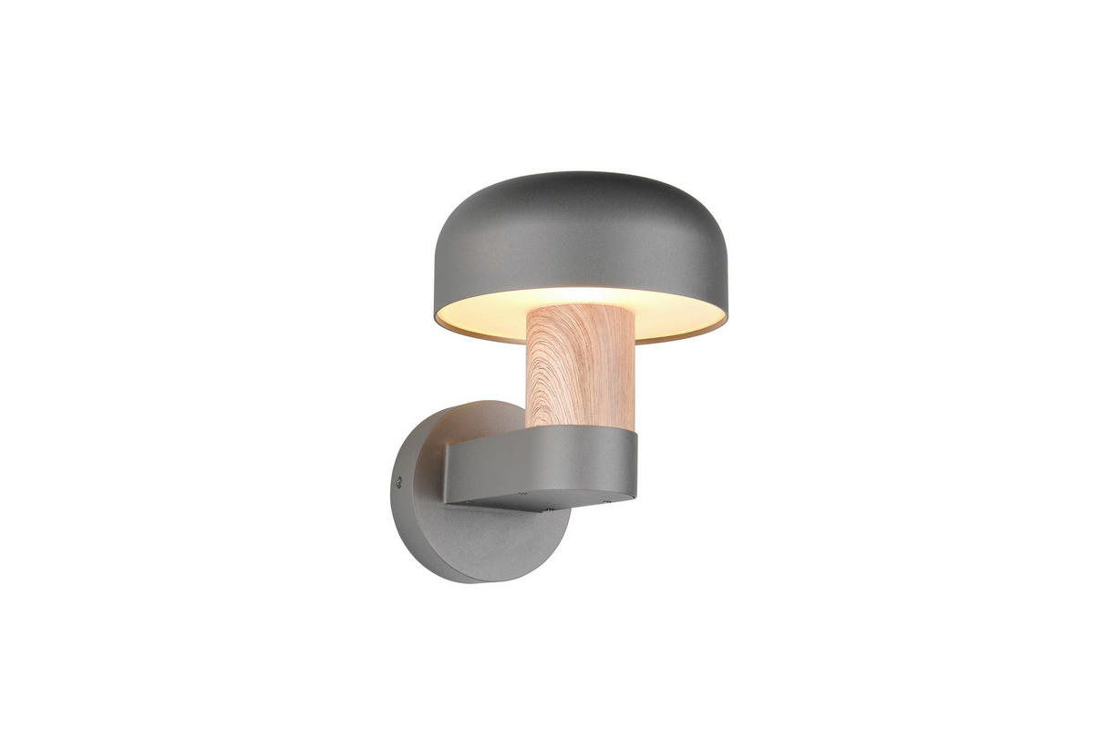AUSSENWANDLEUCHTE - Anthrazit/Braun, Design, Metall (19/24,5/25cm) - Trio Leuchten