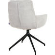 ARMLEHNSTUHL  Stoffauswahl, Typenauswahl, Sitzfläche 360° drehbar, Gestellauswahl Cord  - Hellgrau/Schwarz, Design, Textil/Metall (63/90/69cm) - Johann Jakob