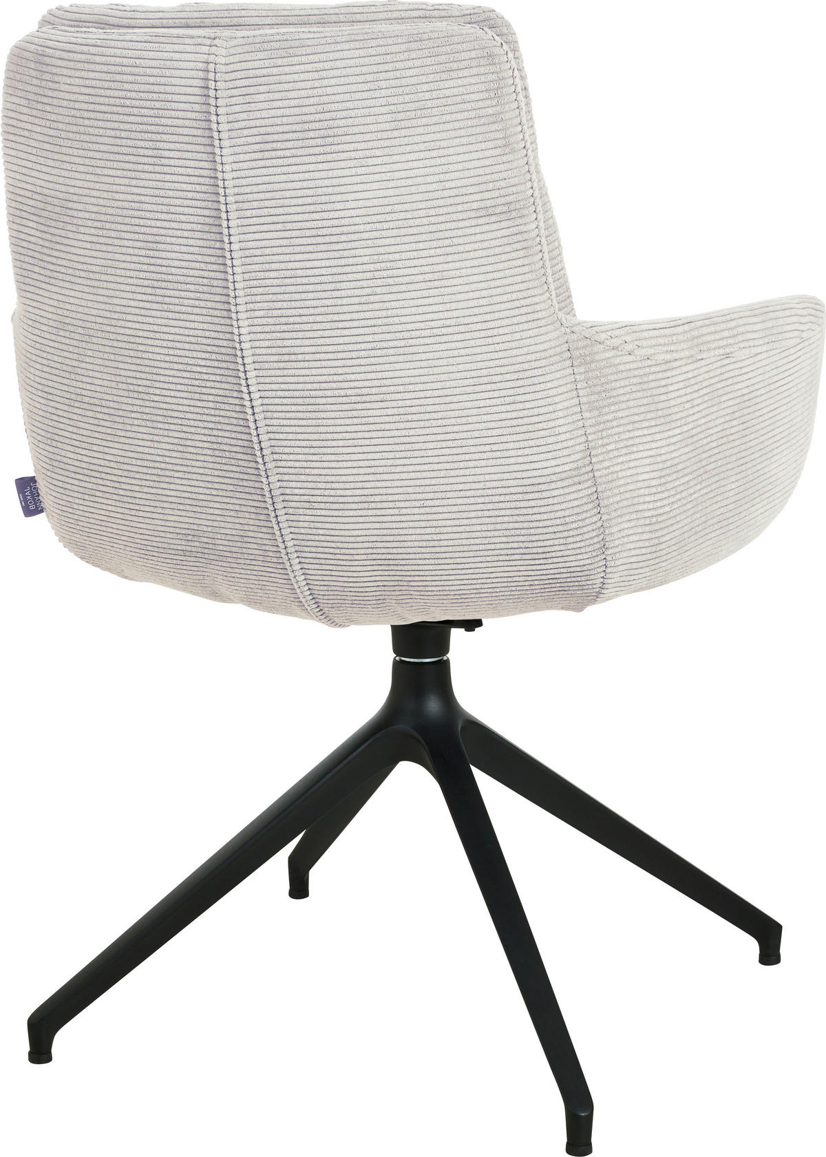 ARMLEHNSTUHL  in Eisen Cord  - Hellgrau/Schwarz, Design, Textil/Metall (63/90/69cm) - Johann Jakob