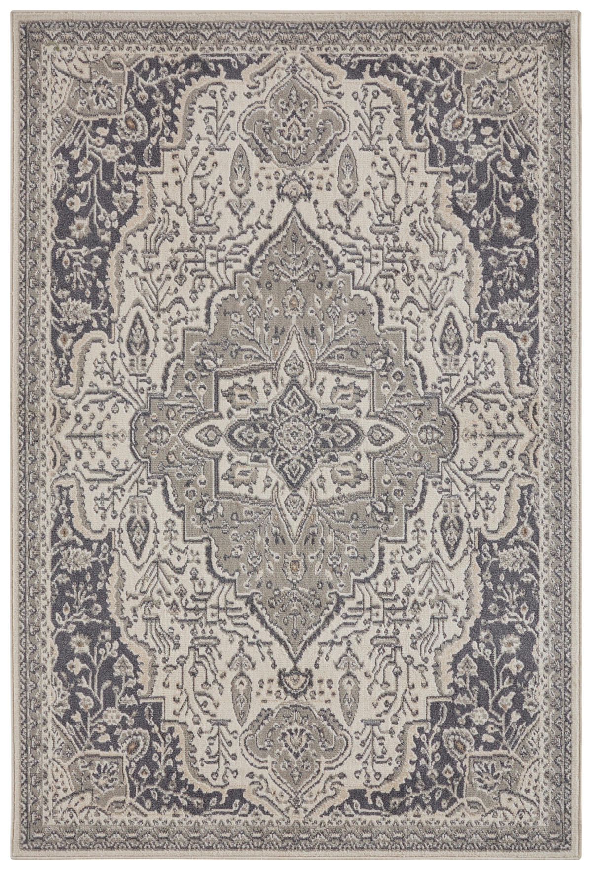 FLACHWEBETEPPICH 120/170 cm Terrain Grau  - Grau, Design, Kunststoff/Textil (120/170cm)