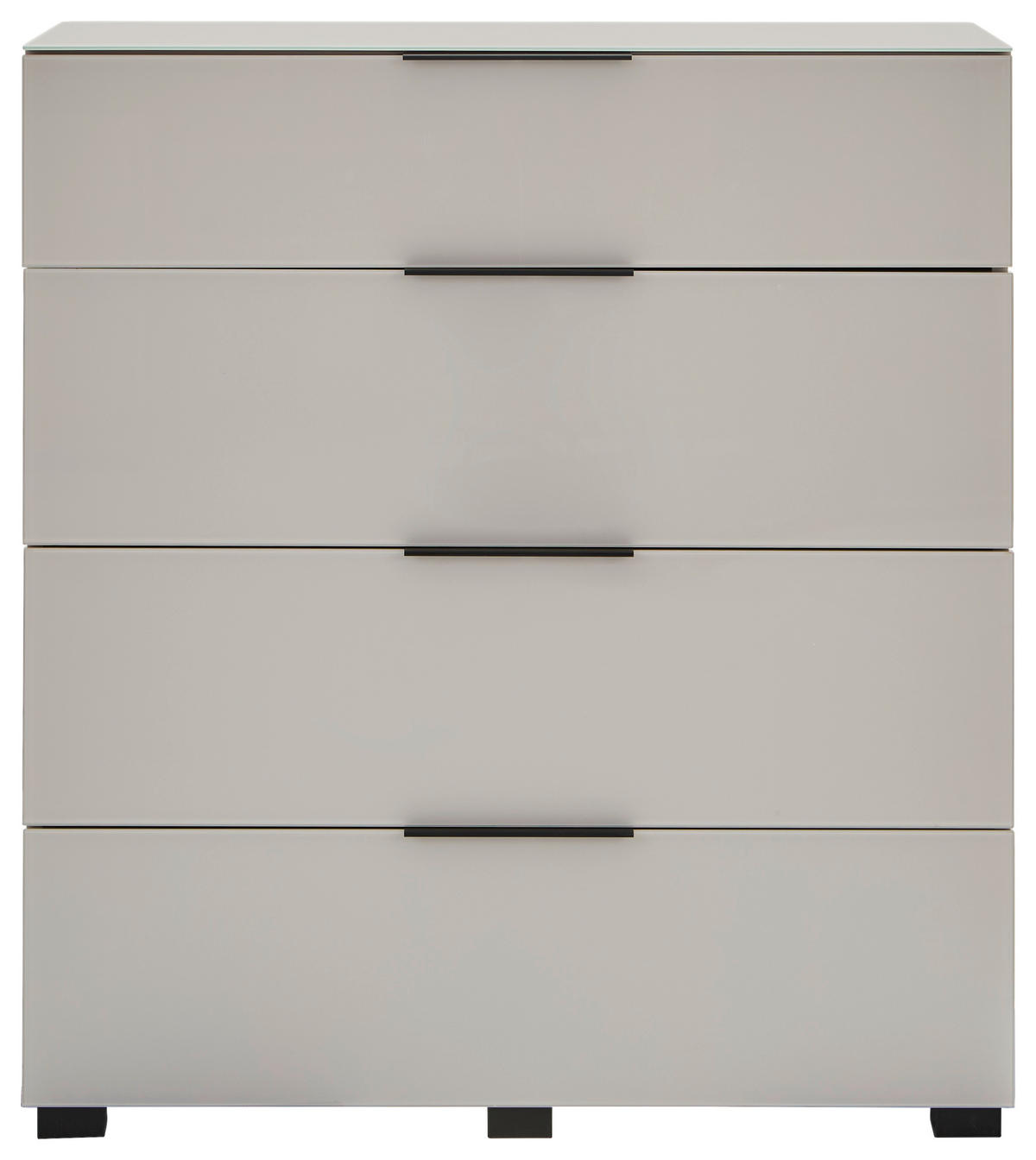 KOMMODE , 90/99,7/42 cm, 4 Schublade(n)  - Kaschmir/Schwarz, Design, Glas/Holzwerkstoff (90/99,7/42cm) - Novel