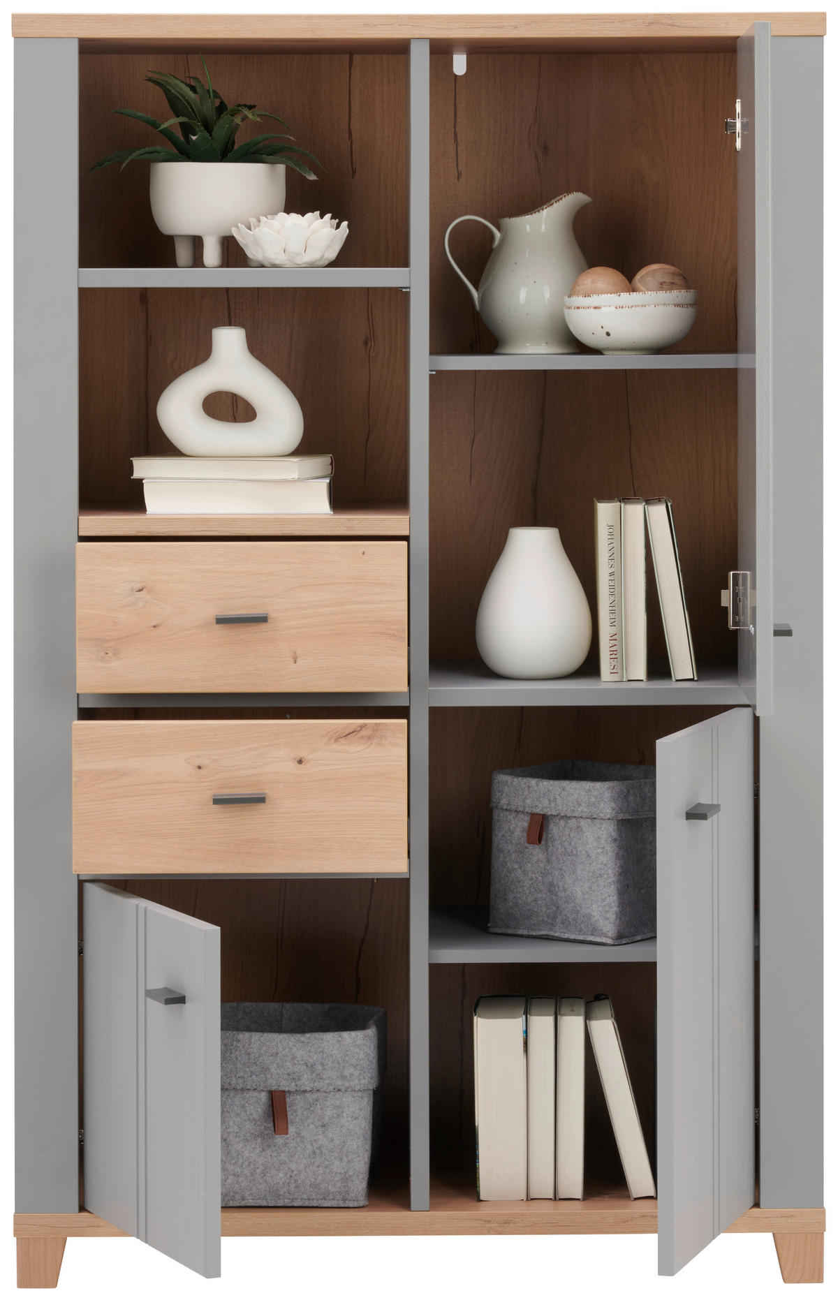 HIGHBOARD  in 95/148/40 cm  - Graphitfarben/Eiche Artisan, Basics, Holzwerkstoff/Kunststoff (95/148/40cm) - Hom`in