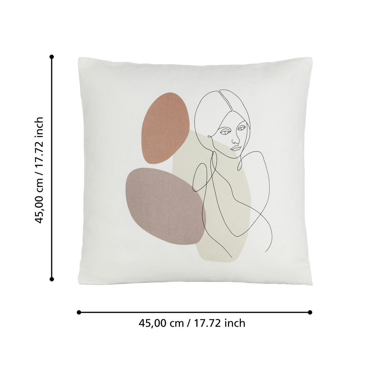 ZIERKISSEN  45/45 cm   - Multicolor, Basics, Textil (45/45cm) - Eglo