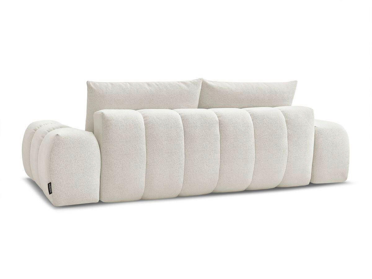 3-SITZER-SOFA EVEREST Flachgewebe Weiß  - Schwarz/Weiß, MODERN, Kunststoff/Textil (278/90/115cm)