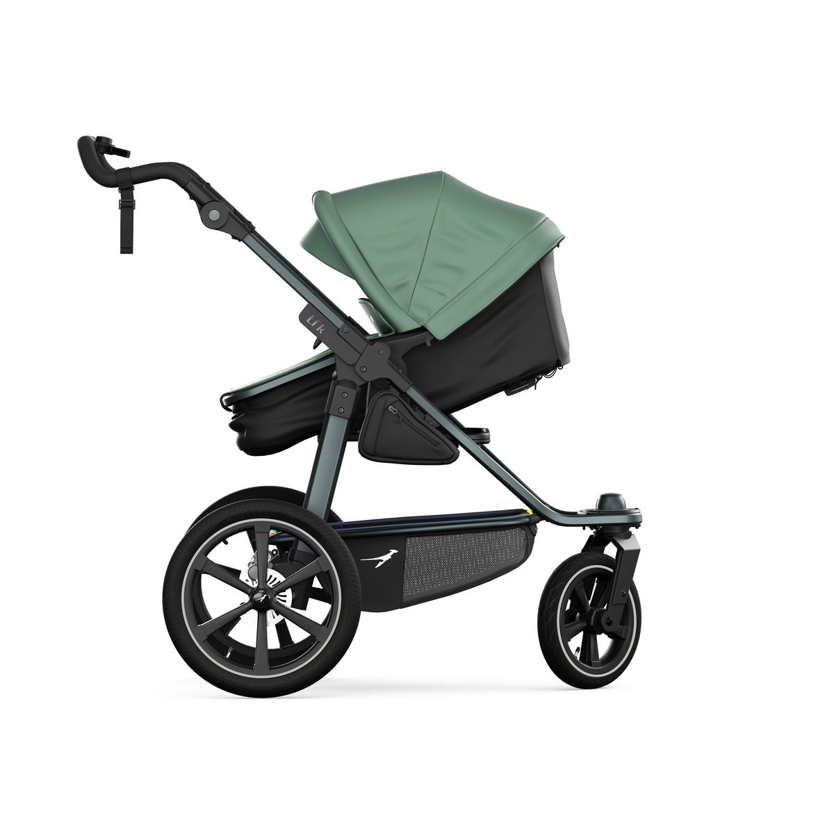 KOMBIKINDERWAGEN  tfk pro 2-in-1 Kombikinderwagen  olive  - Anthrazit/Olivgrün, Basics, Textil/Metall (66/118/110cm) - TFK