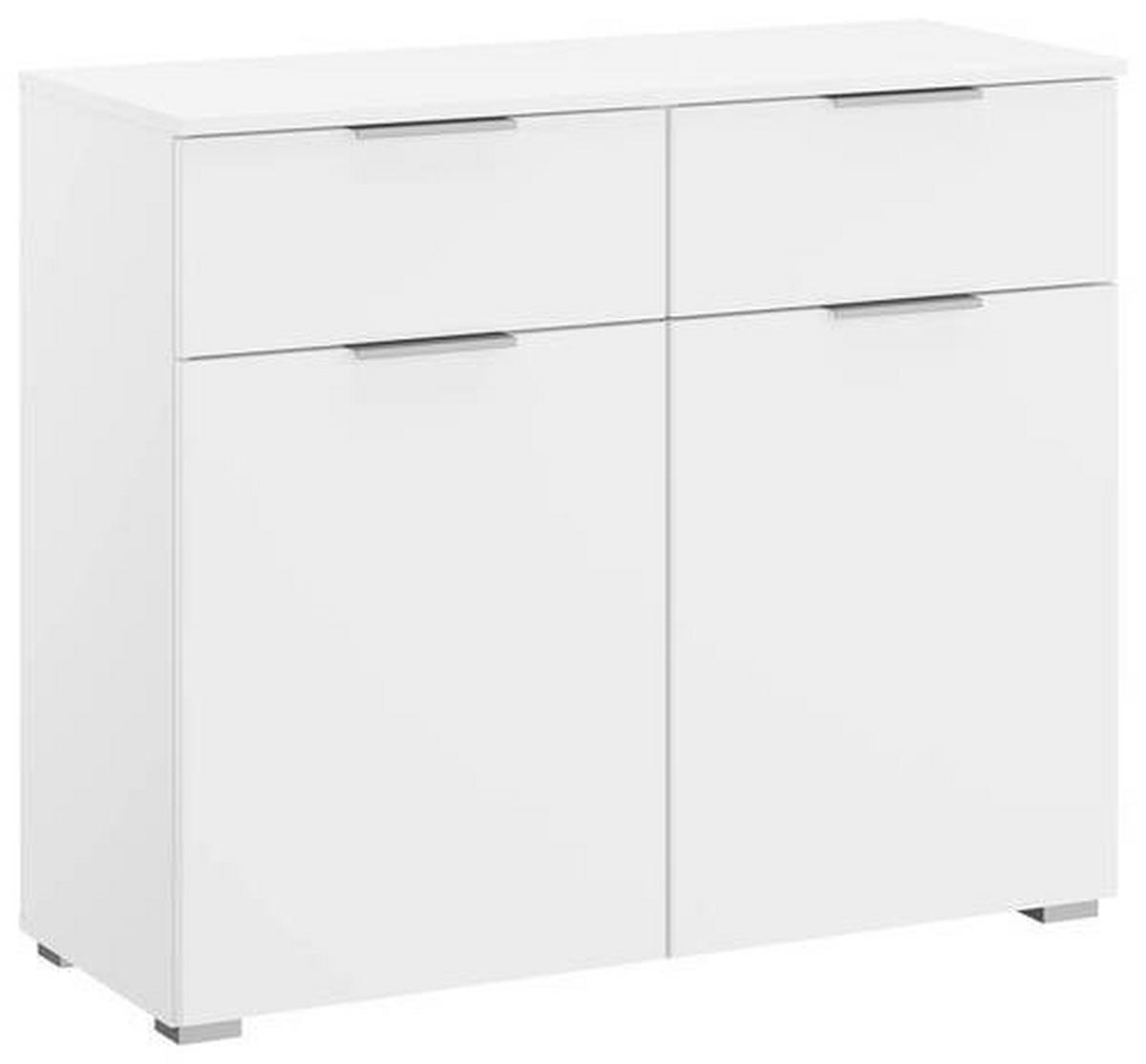 KOMÓD 93/81/42 cm  - alumínium színű/fehér, Modern, faalapú anyag (93/81/42cm) - Rauch Möbel