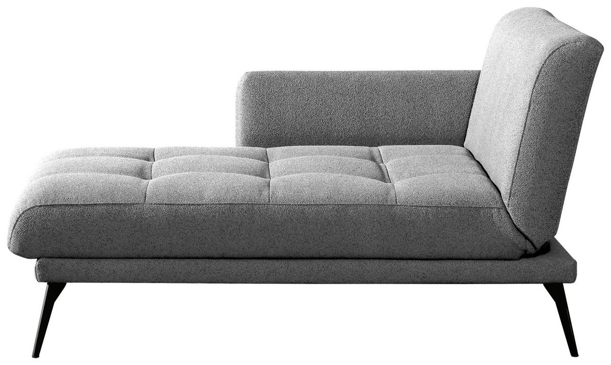 RÉCAMIERE Grau  - Schwarz/Grau, KONVENTIONELL, Textil/Metall (200/85/106cm) - Novel