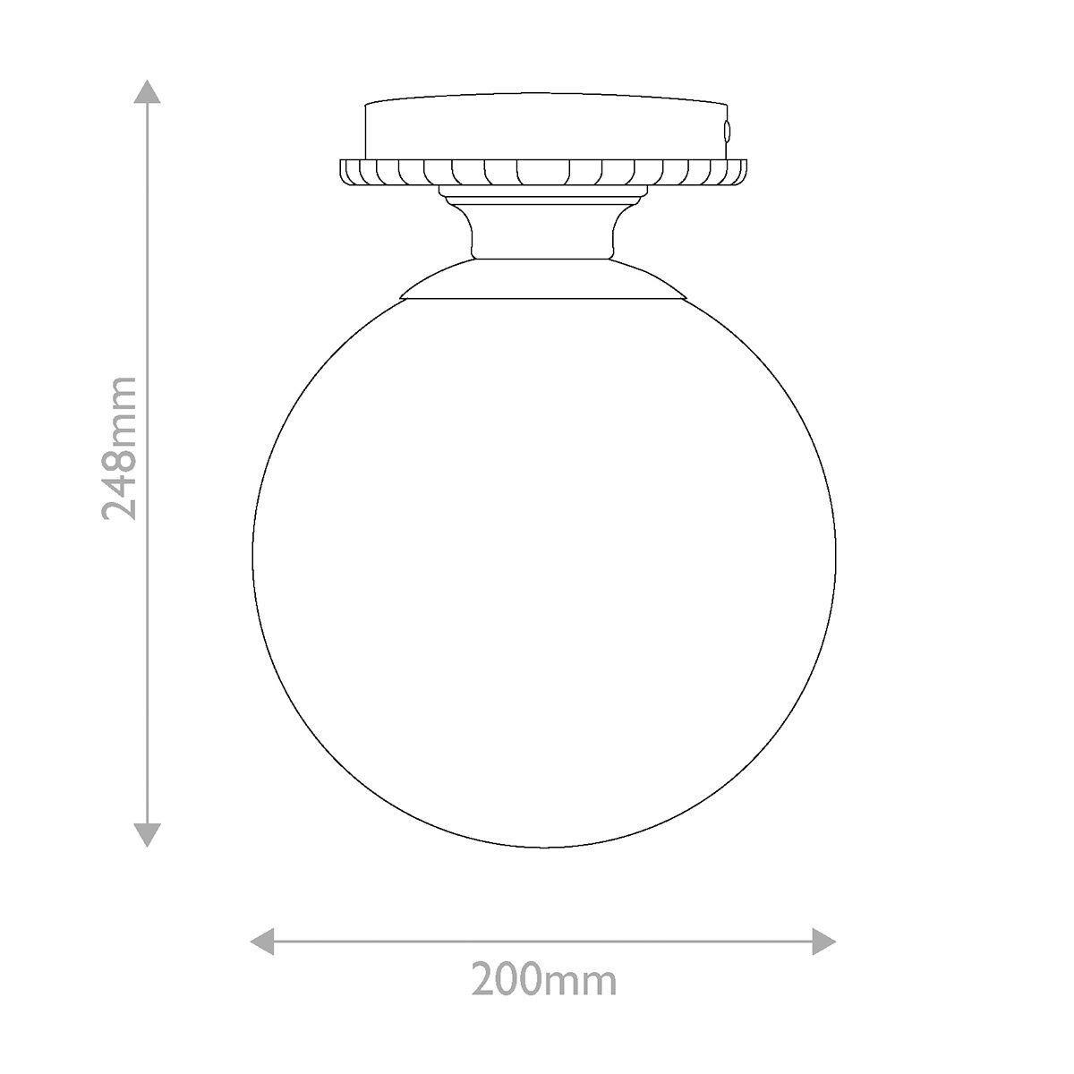 DECKENLEUCHTE Alora Mood 24,8/20 cm  - Schwarz, KONVENTIONELL, Glas/Metall (24,8/20cm) - Elstead Lighting