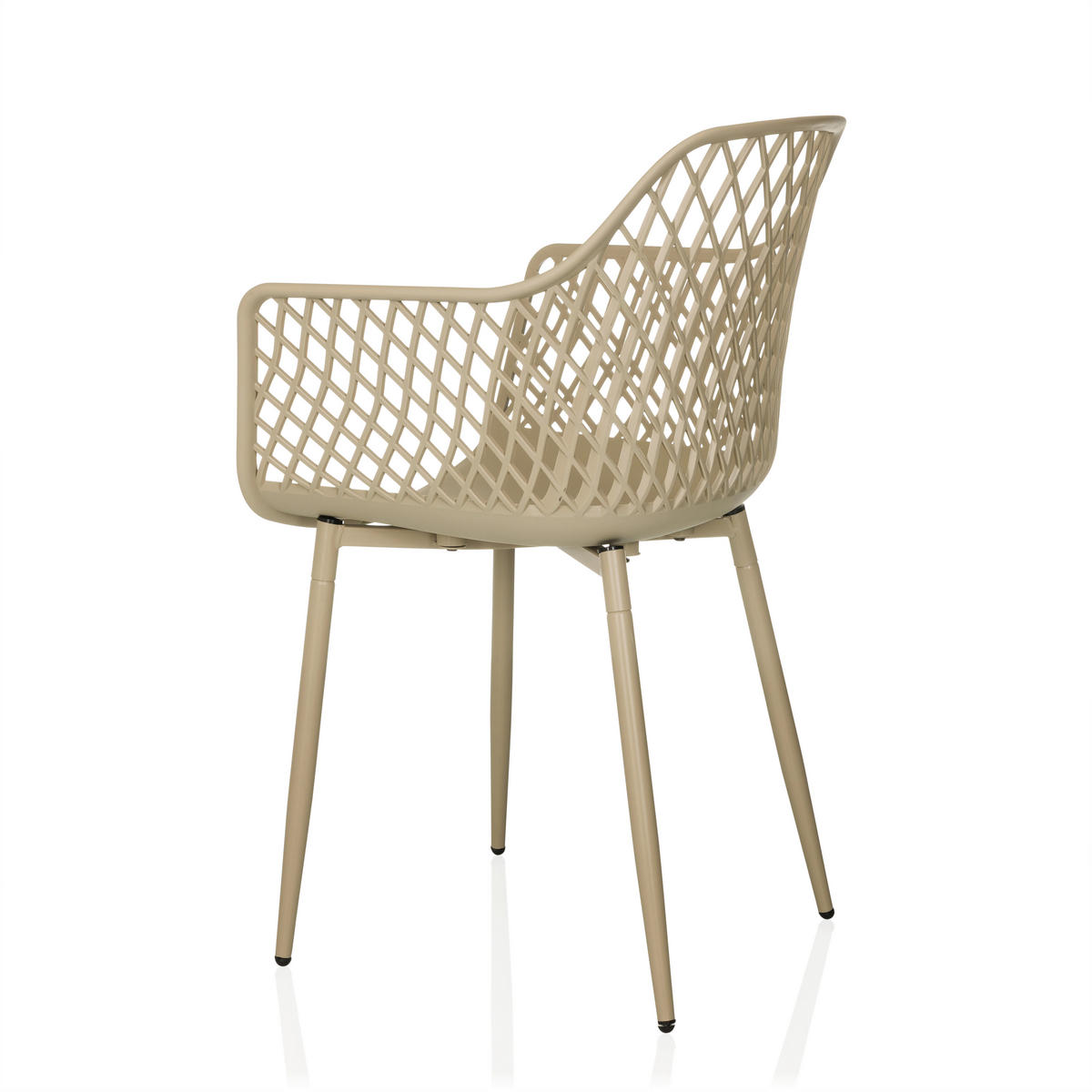 GARTENSTUHL Beige  - Beige, MODERN, Kunststoff/Metall (56/81/50cm) - MID.YOU